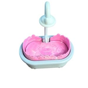 Gabby's Dollhouse Miniature Replace Bathtub Toy Cat Ear Shower Pink Blue 38203